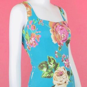 Dolce & Gabbana Dresses - SOLD! DOLCE & GABBANA Blue Floral Midi Dress 30/44 Dolce & Gabbana Dresses - SOLD! DOLCE & GABBANA Blue Floral Midi Dress 30/44